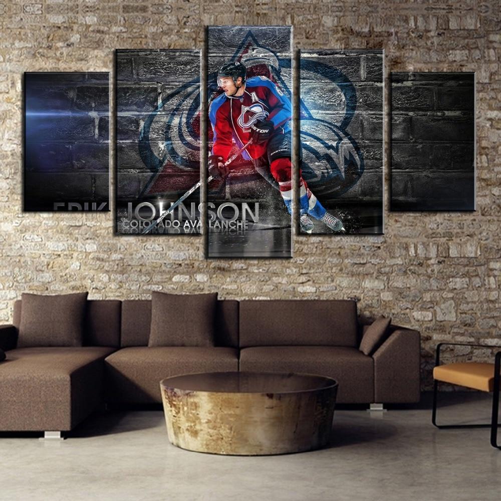 Ice Hockey Figure Sport Canvas Wall Art