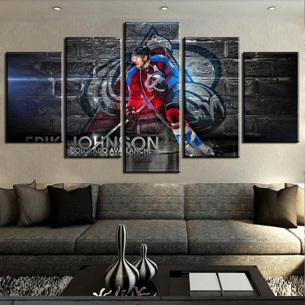 Ice Hockey Figure Sport Canvas Wall Art