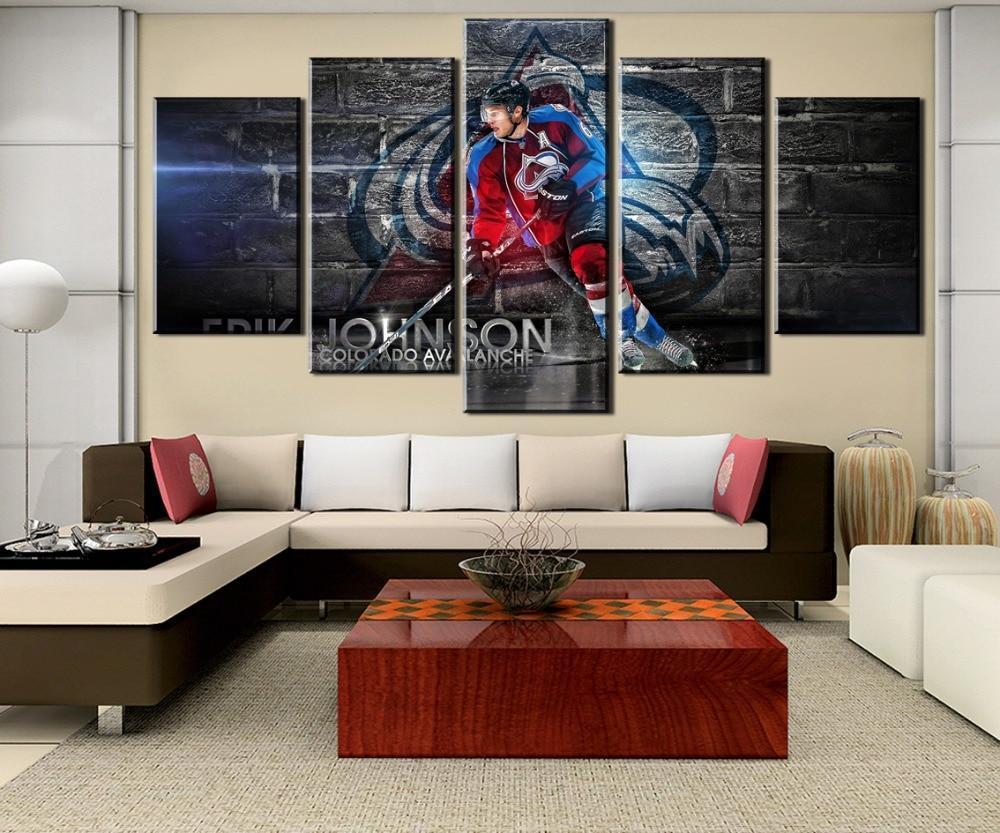 Ice Hockey Figure Sport Canvas Wall Art