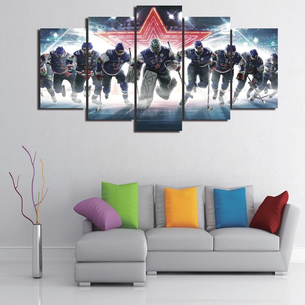 Ice Hockey Sport Players  Sport Canvas Wall Art