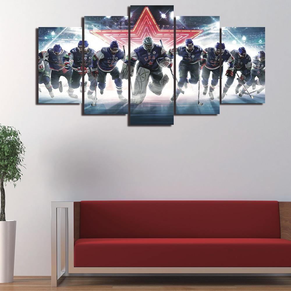 Ice Hockey Sport Players  Sport Canvas Wall Art