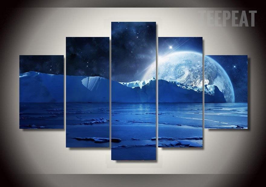 Iceberg In The Sea Nature Canvas Wall Art