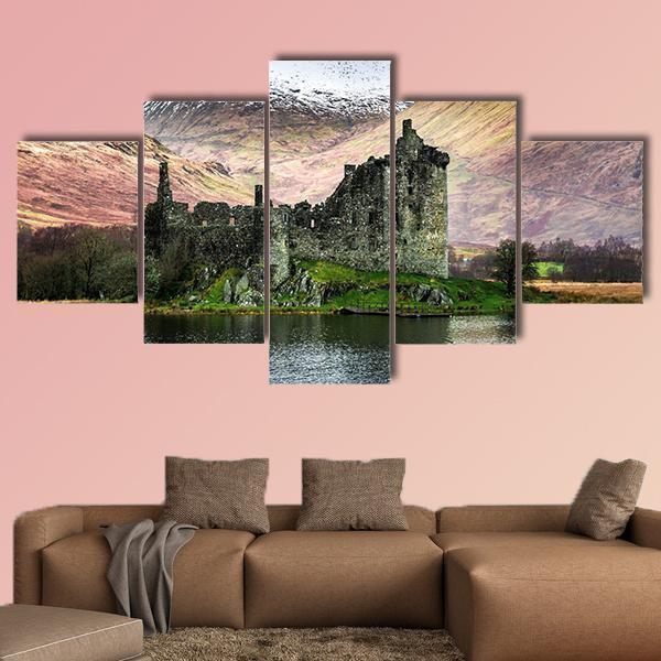 Ilchurn Castle In Winter Nature Canvas Wall Art
