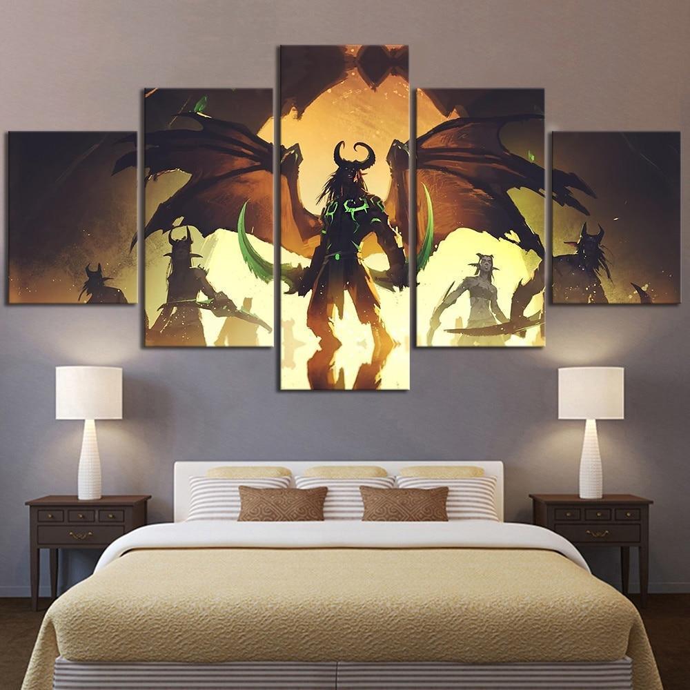 Ilidan &amp;amp; Illidari World of Warcraft Gaming Canvas Wall Art