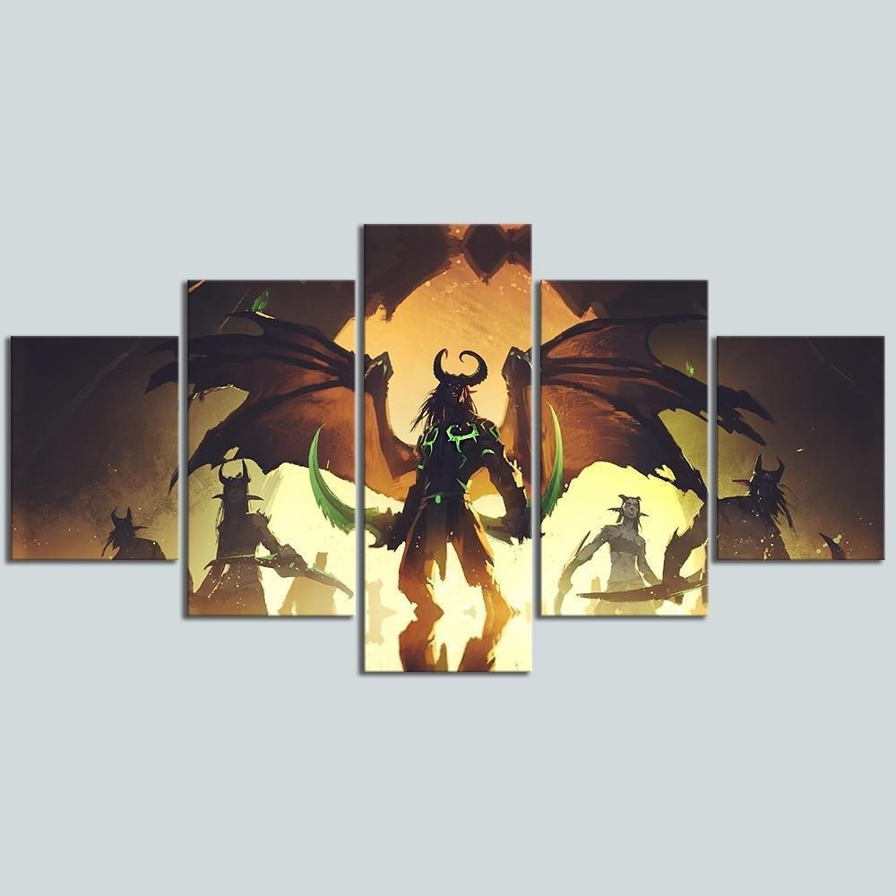 Ilidan &amp;amp; Illidari World of Warcraft Gaming Canvas Wall Art