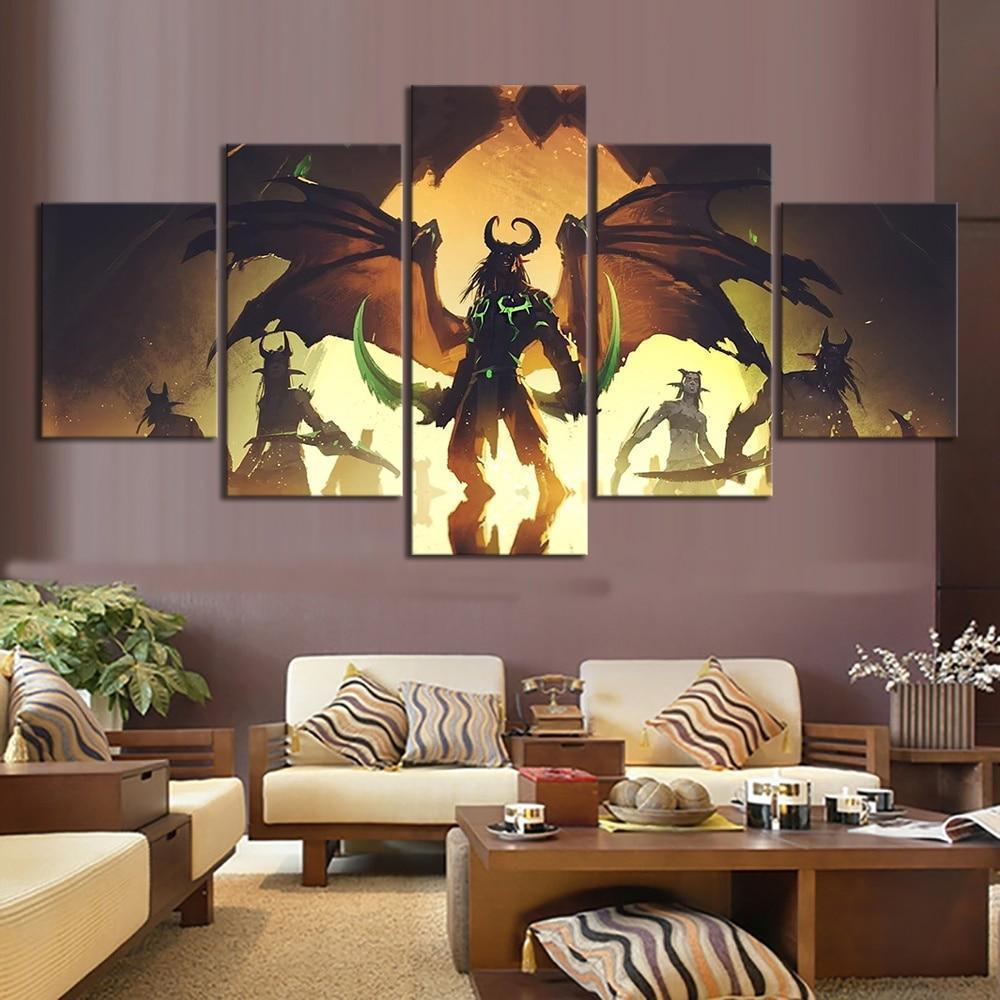 Ilidan &amp;amp; Illidari World of Warcraft Gaming Canvas Wall Art