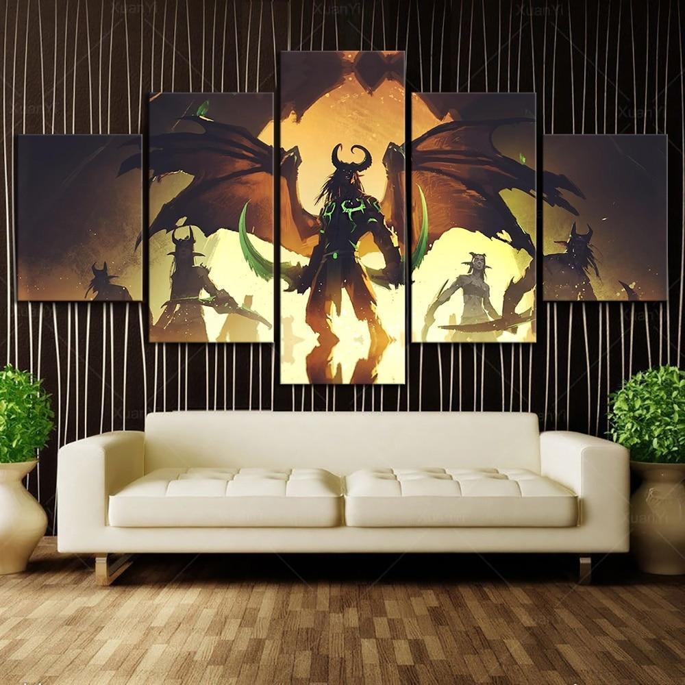 Ilidan &amp;amp; Illidari World of Warcraft Gaming Canvas Wall Art