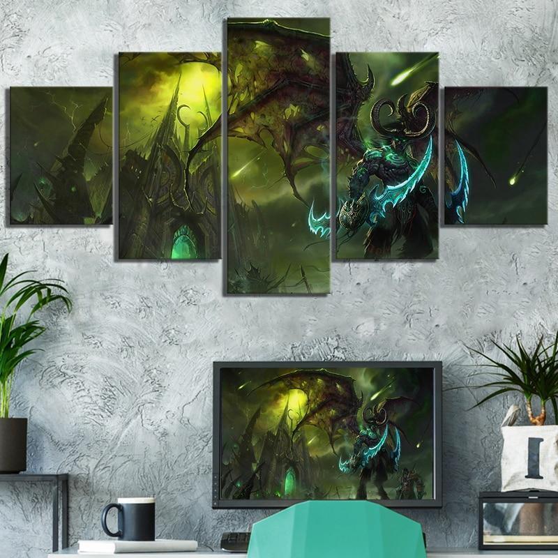 Illidan Stormrage 2 World of Warcraft Gaming Canvas Wall Art