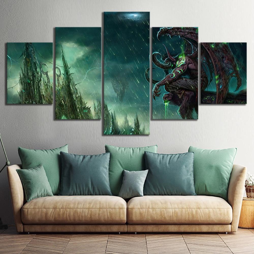 Illidan Stormrage 3 World of Warcraft Gaming Canvas Wall Art