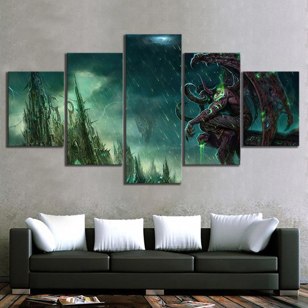 Illidan Stormrage 3 World of Warcraft Gaming Canvas Wall Art
