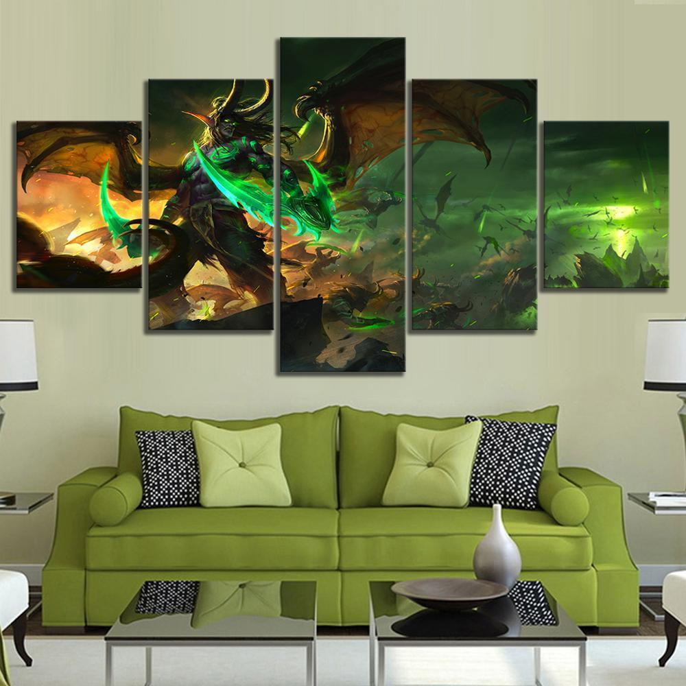 Illidan Stormrage 4 World of Warcraft Gaming Canvas Wall Art
