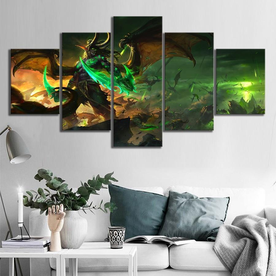Illidan Stormrage 4 World of Warcraft Gaming Canvas Wall Art