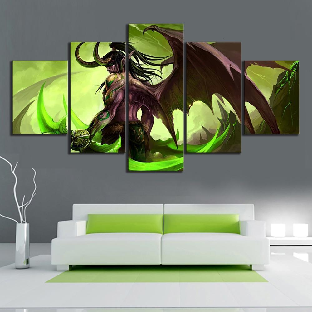 Illidan Stormrage 7 World of Warcraft Gaming Canvas Wall Art