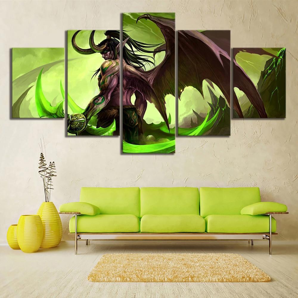 Illidan Stormrage 7 World of Warcraft Gaming Canvas Wall Art