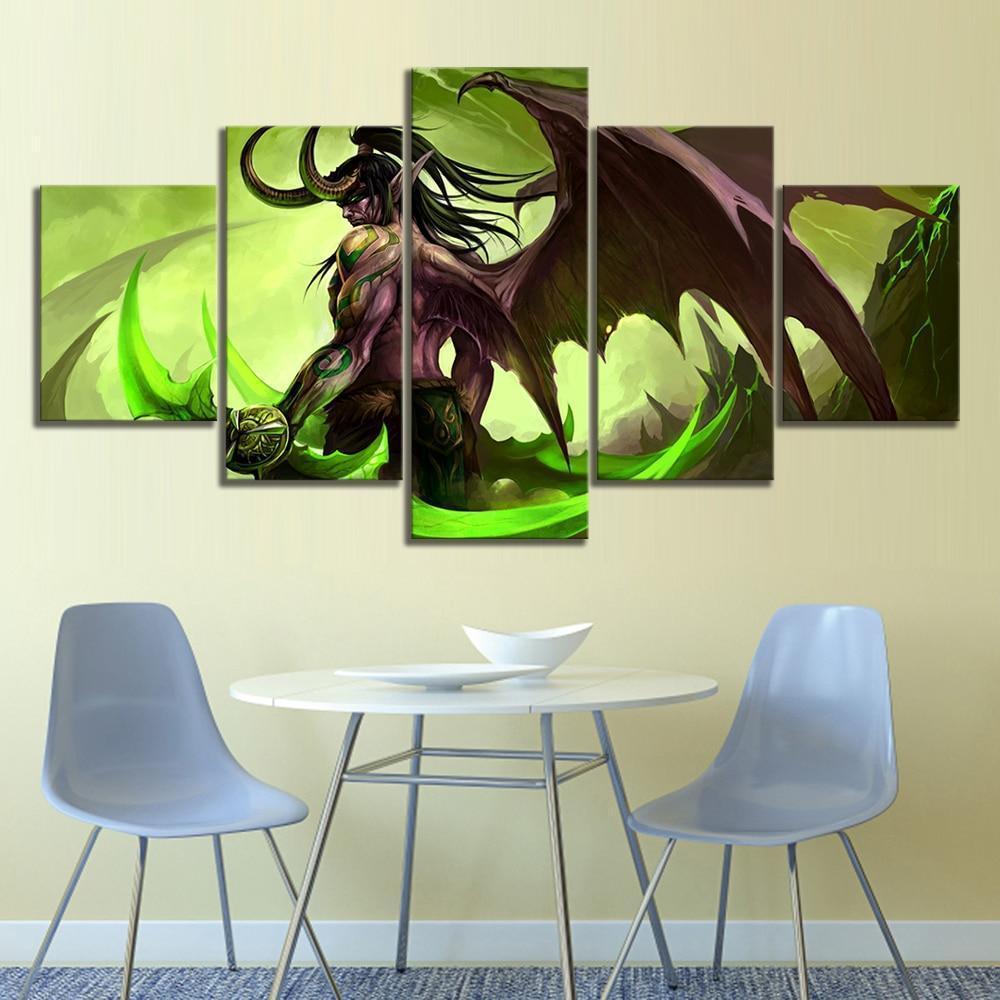 Illidan Stormrage 7 World of Warcraft Gaming Canvas Wall Art