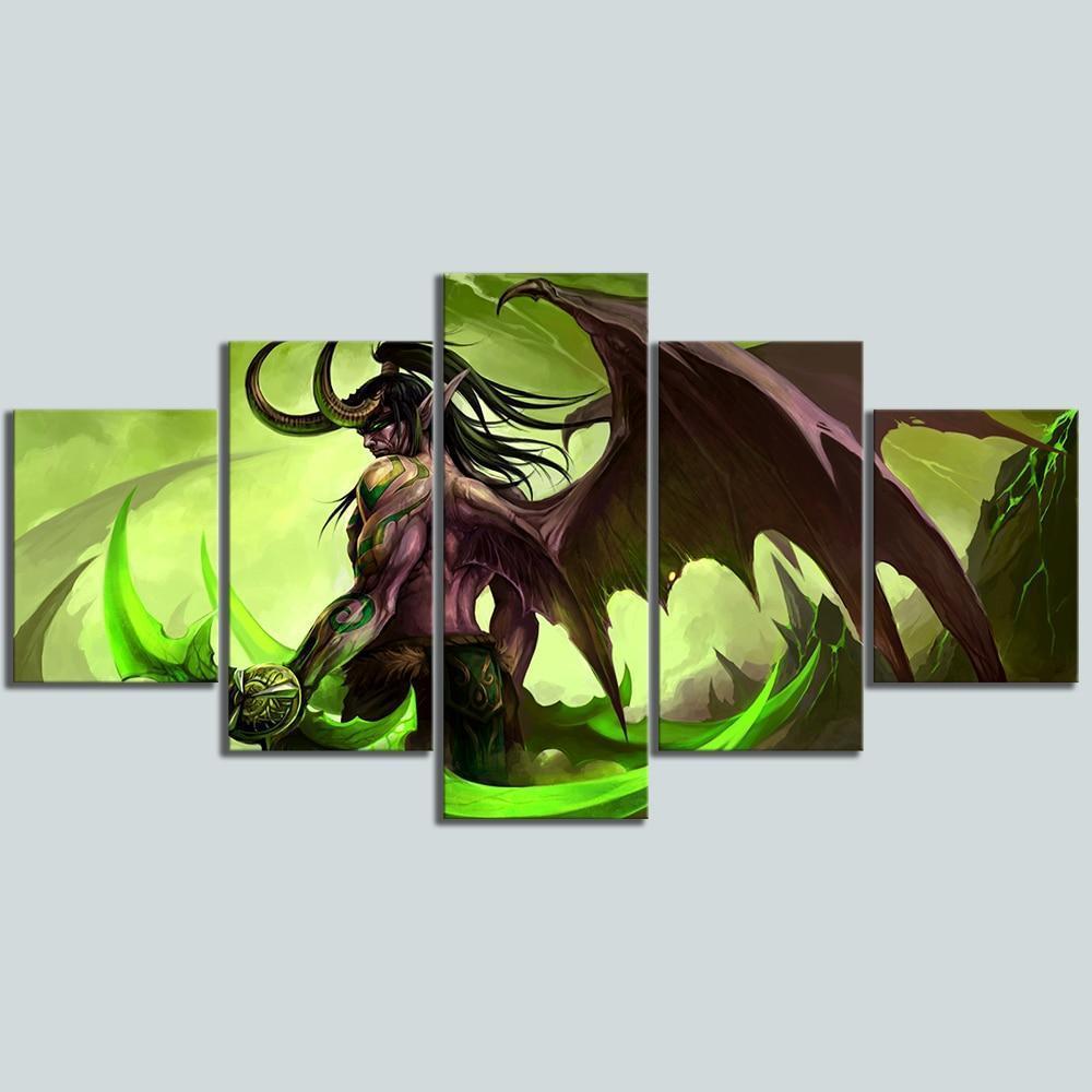 Illidan Stormrage 7 World of Warcraft Gaming Canvas Wall Art