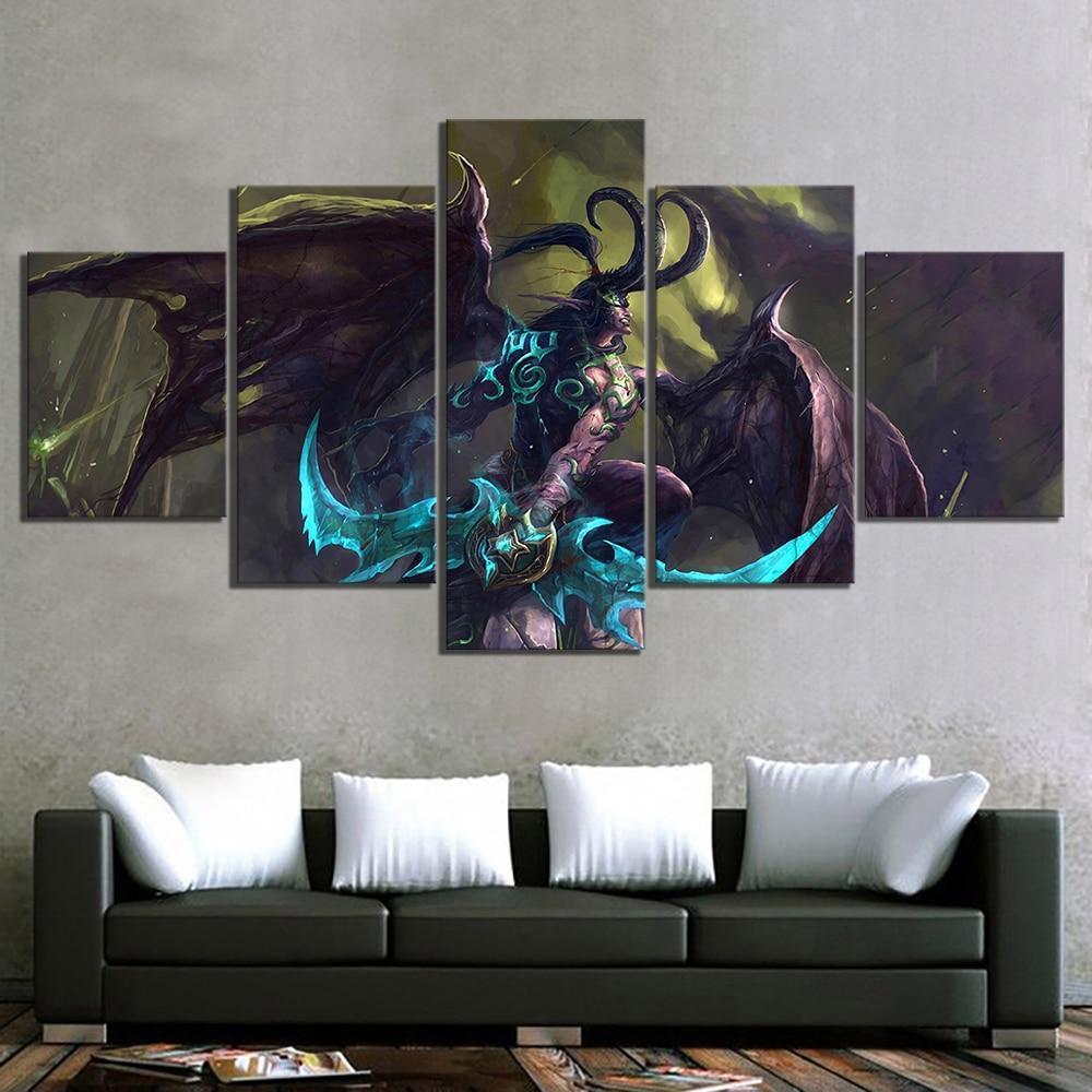 Illidan Stormrage World of Warcraft Gaming Canvas Wall Art