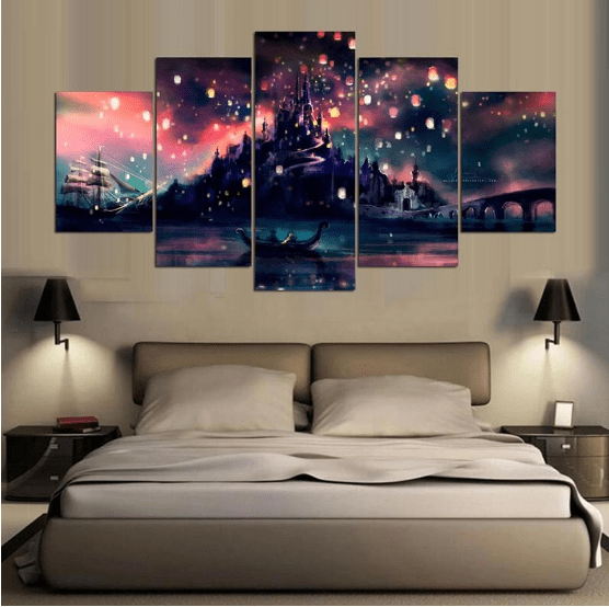 Illustrative Tangled Cartoon Canvas Wall Art