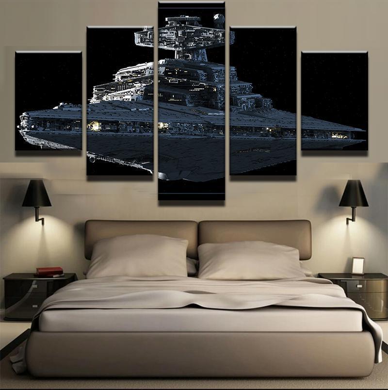 Imperial Battleship Star Destroyer Star Wars Movie Canvas Wall Art