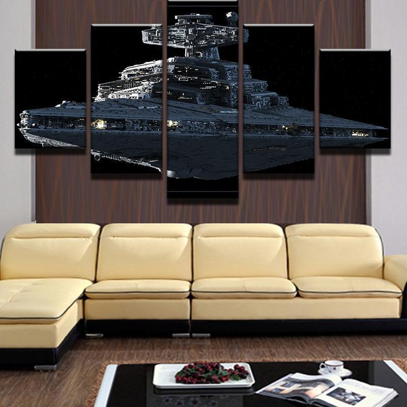 Imperial Battleship Star Destroyer Star Wars Movie Canvas Wall Art