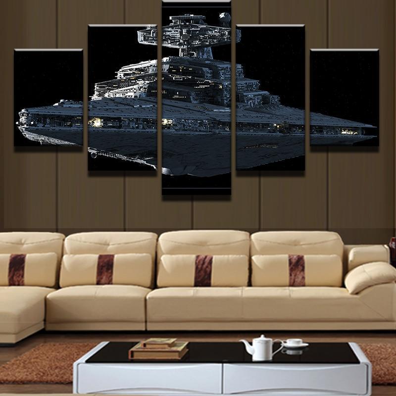 Imperial Battleship Star Destroyer Star Wars Movie Canvas Wall Art
