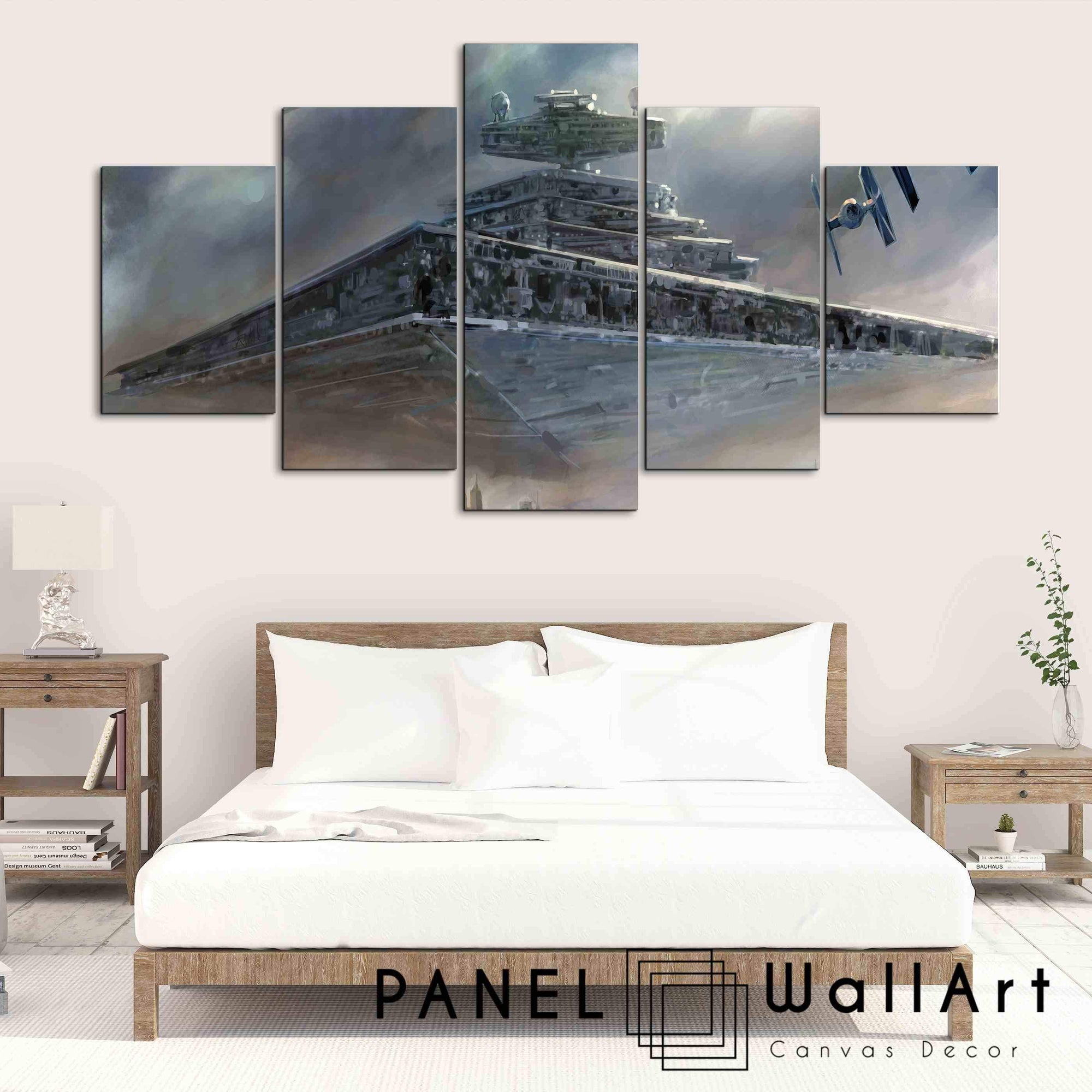 Impressionism Of Star Destroyer Movie Canvas Wall Art