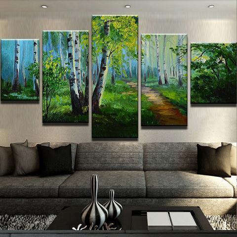 In To The Woods Nature Canvas Wall Art