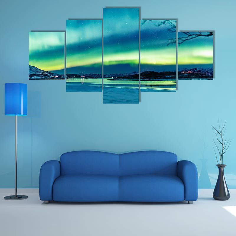 Incredible Northern Lights Nature Canvas Wall Art