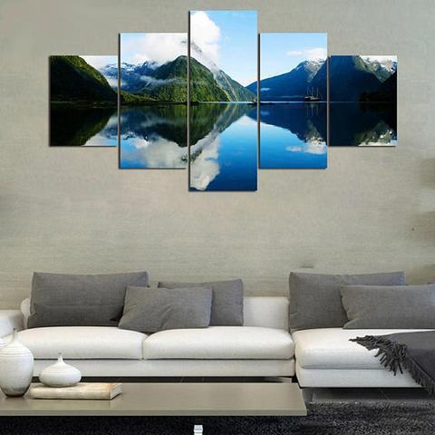 Inspiration Lake Nature Canvas Wall Art