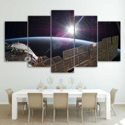 International Space Station Space Canvas Wall Art