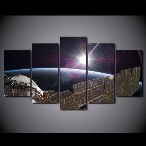 International Space Station Space Canvas Wall Art