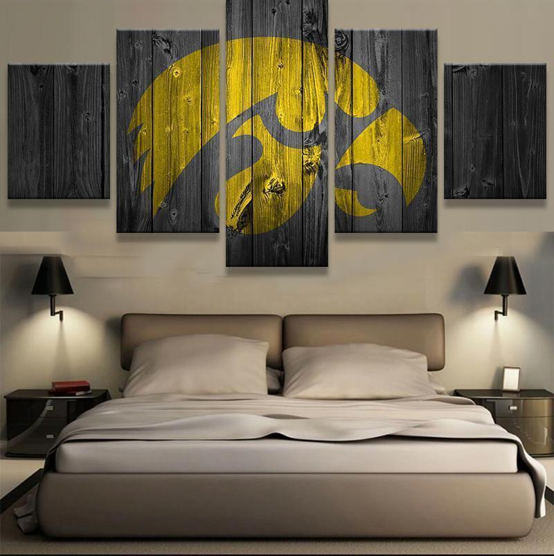 Iowa Hawkeyes College Football Barn Wood Sport Canvas Wall Art