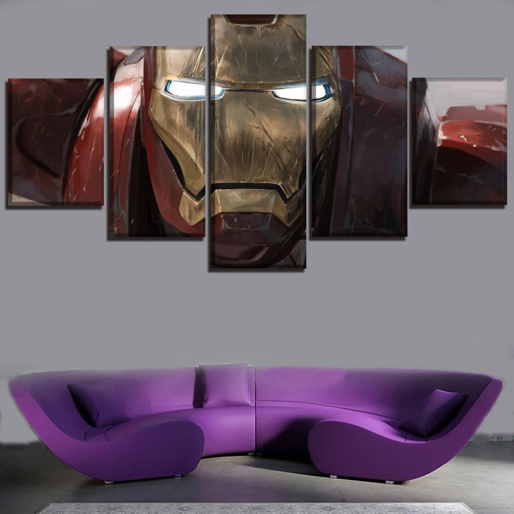 Iron Man Face Marvel Canvas Wall Art