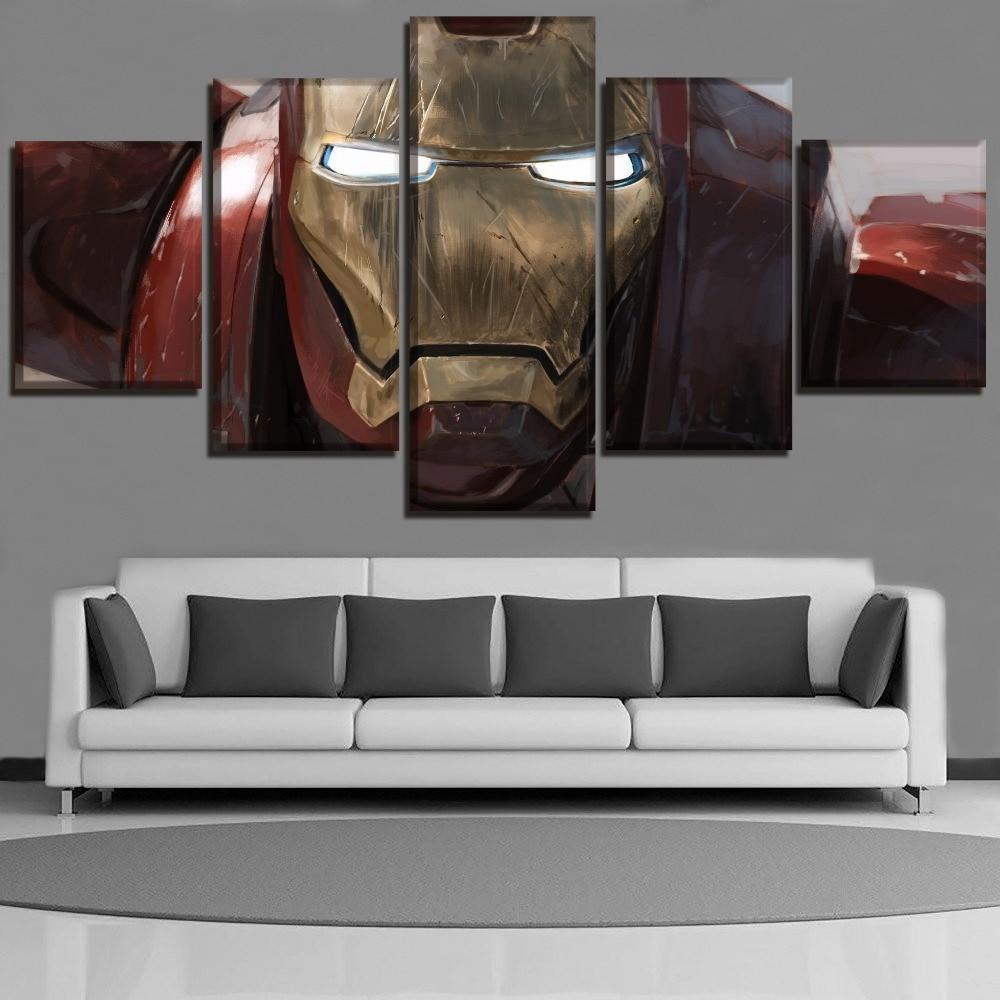 Iron Man Face Marvel Canvas Wall Art