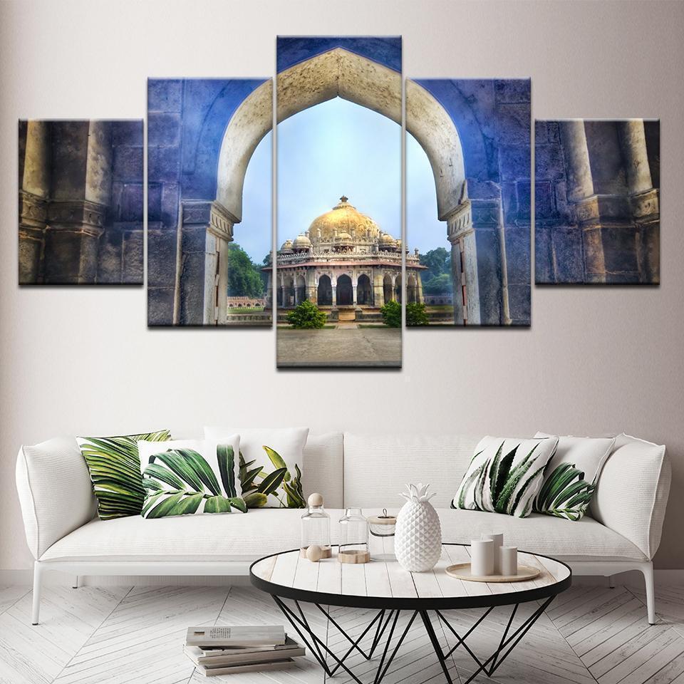 Isa Khan S Tomb Delhi Tomb Scenery Nature Canvas Wall Art