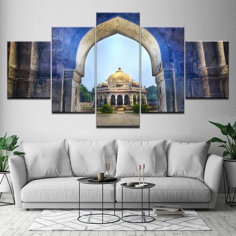 Isa Khan S Tomb Delhi Tomb Scenery Nature Canvas Wall Art