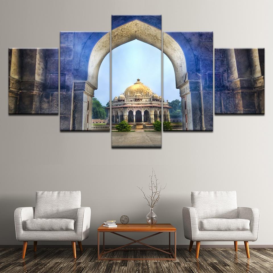 Isa Khan S Tomb Delhi Tomb Scenery Nature Canvas Wall Art