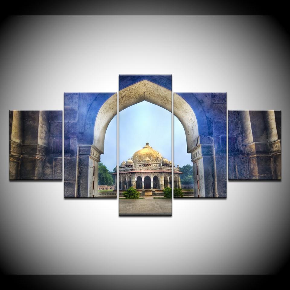 Isa Khan S Tomb Delhi Tomb Scenery Nature Canvas Wall Art