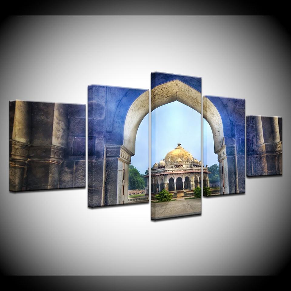 Isa Khan S Tomb Delhi Tomb Scenery Nature Canvas Wall Art