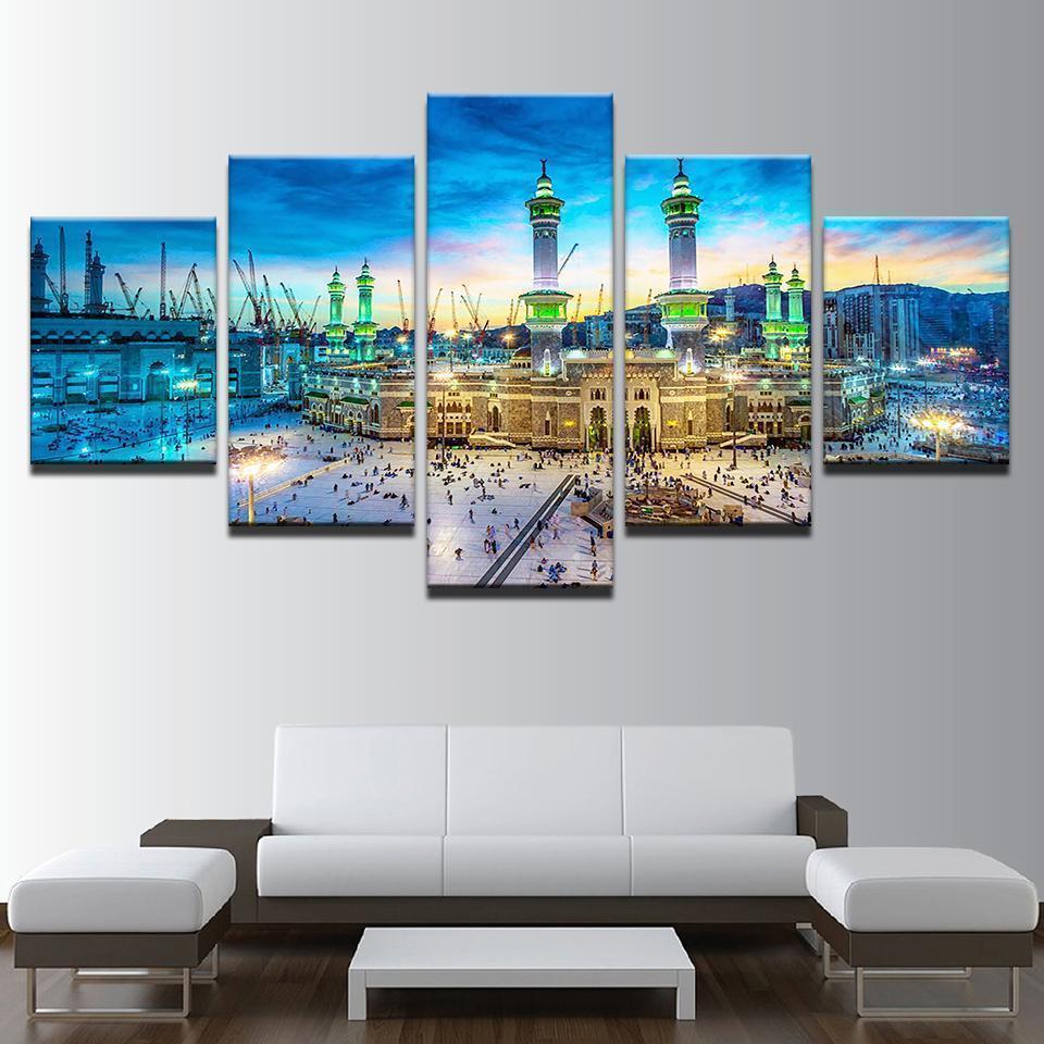 Islamic Muslim Mosque Nightscape Nature Canvas Wall Art