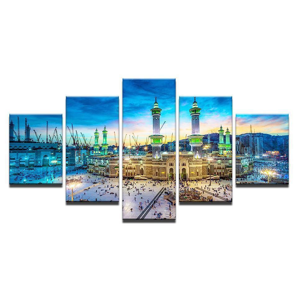 Islamic Muslim Mosque Nightscape Nature Canvas Wall Art