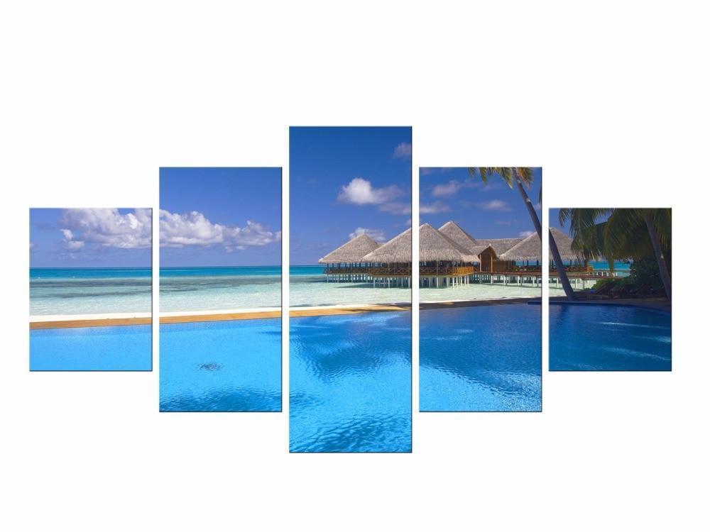 Island Beach Canvas Wall Art