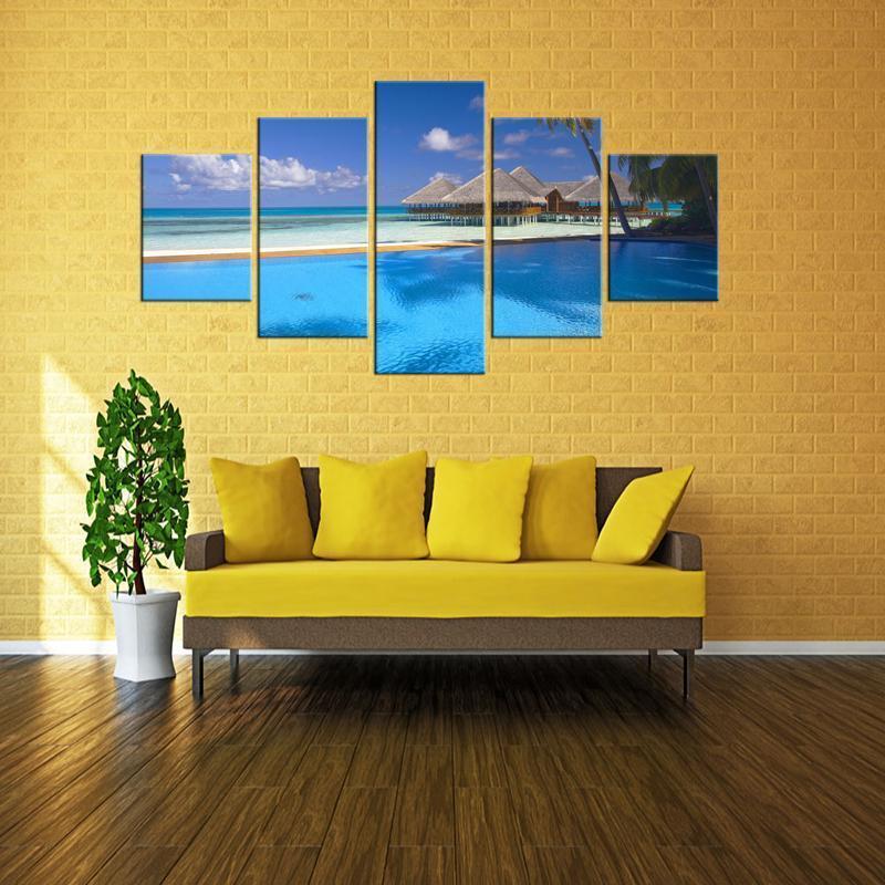 Island Beach Canvas Wall Art
