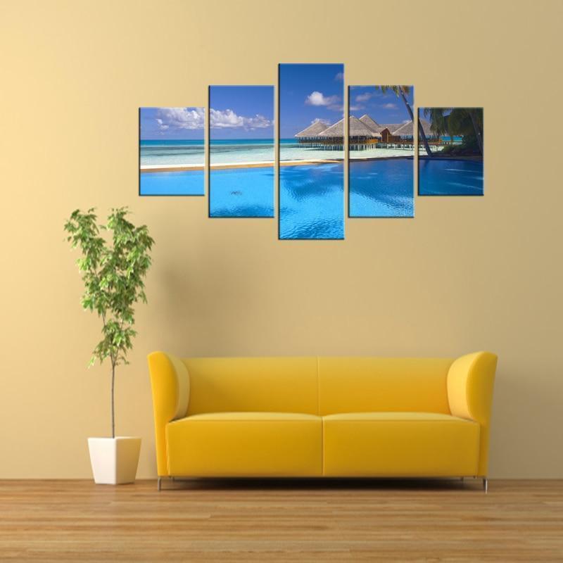 Island Beach Canvas Wall Art