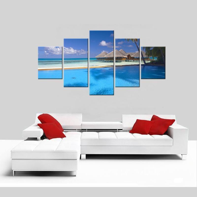 Island Beach Canvas Wall Art