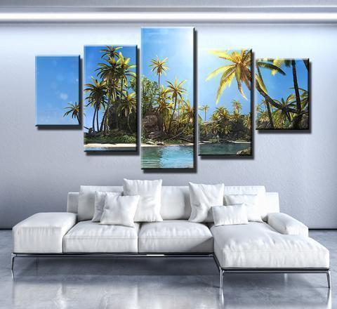 Island Getaway Nature Canvas Wall Art