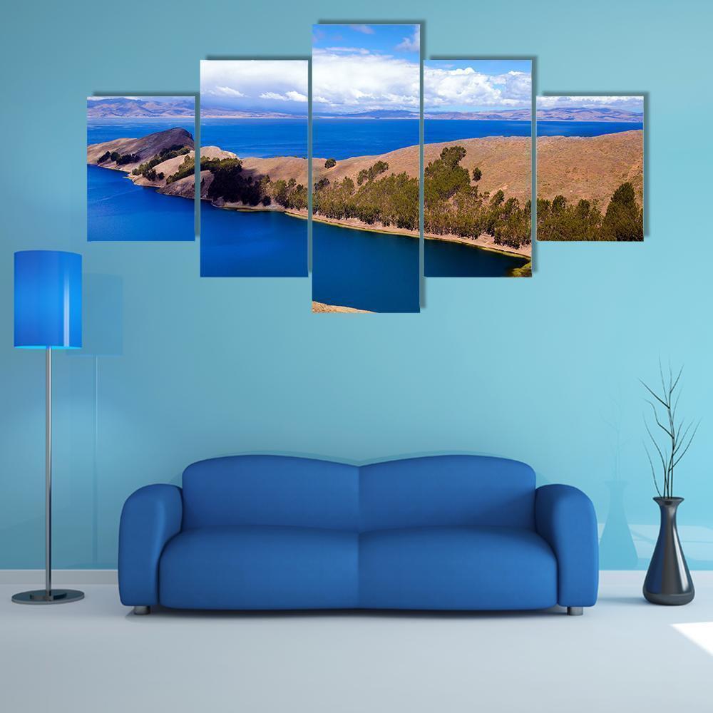 Island Of The Sun On Lake Titicaca In Bolivia Nature Canvas Wall Art
