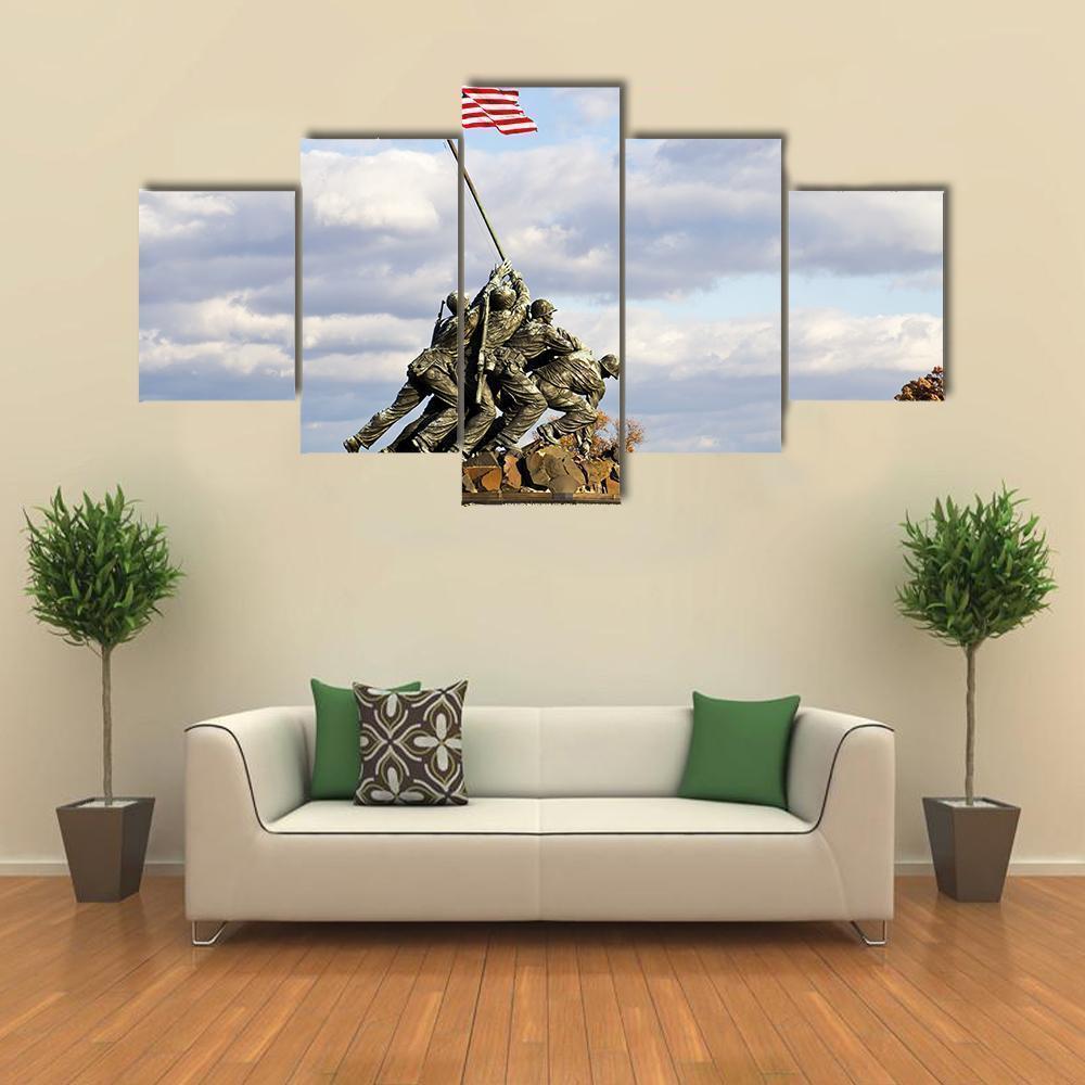 Iwo Jima Memorial In Washington Dc Army Canvas Wall Art