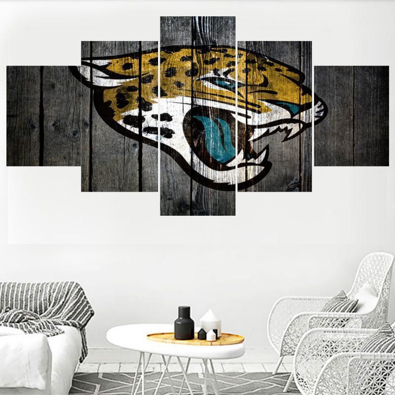 Jacksonville Jaguars Logo  Football Canvas Wall Art