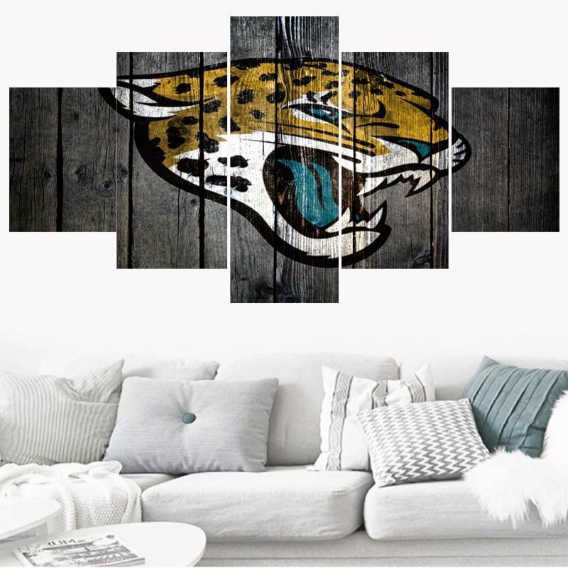 Jacksonville Jaguars Logo  Football Canvas Wall Art